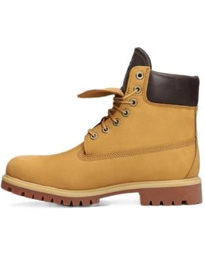 Timberland Logo-Debossed Lace-Up Boots - Natural
