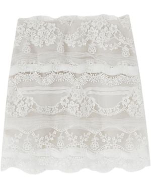 Ermanno Scervino レースパッチワーク スカート - ホワイト