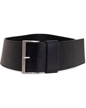 St. Agni Buckle-Fastening Leather Belt - Black