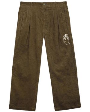 Brooks Brothers X Brain Dead Pleated-Design Trousers - Green