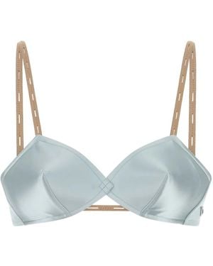 Miu Miu Sujetador con diseño cruzado - Azul