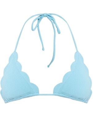 Marysia Swim Top Bikini Broadway Con Bordo A Smerlo - Blu