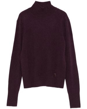Patrizia Pepe Turtleneck Cashmere Jumper - Purple