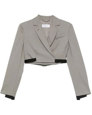 Max Mara Mxavanadio Cropped Jacket - Grey