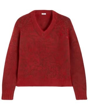 Aspesi V-Neck Sweater - Red