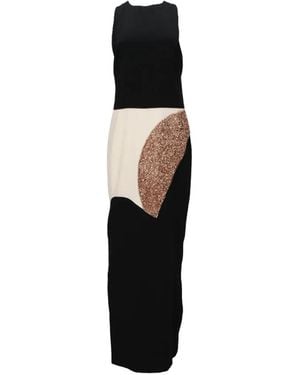 Tom Ford Colour Block Maxi Dress - Black