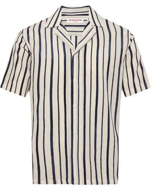 Orlebar Brown Designer Tailored Fit Button Shirt - White