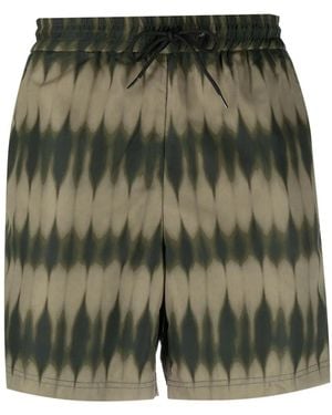 A.P.C. Bobby Badeshorts Mit Batikmuster - Grün