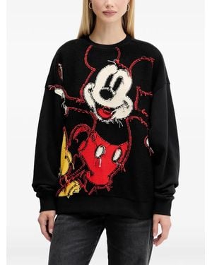 Desigual Pull Graphique À Col Rond - Red