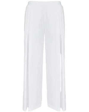 Lorena Antoniazzi Pantalon Ample À Fentes Latérales - White