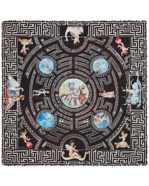 Faliero Sarti Labirinto Printed Scarf - Black