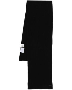 Arte' Ribbed-Kint Scarf - Black