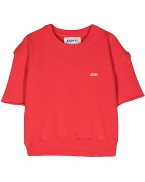 Autry Logo-Embroidered Cotton T-Shirt