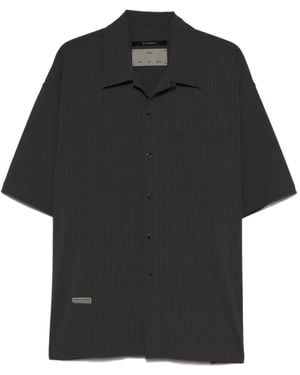 Song For The Mute Pinstripe-pattern chest-pocket shirt - Schwarz