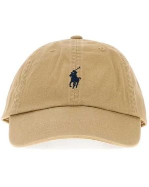 Polo Ralph Lauren Embroidered-Logo Baseball Cap - Natural