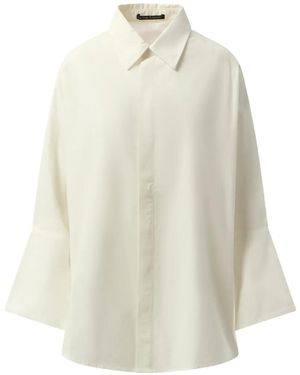 Fax Copy Express Oversized Flared-Sleeve Shirt - White