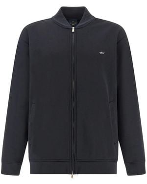 Paul & Shark Zip-Up Fleece Bomber Jacket - Blue