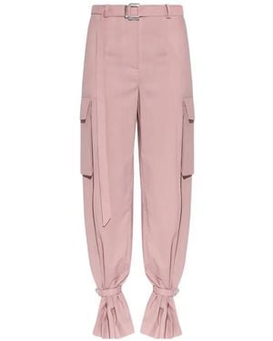 The Attico Ruffle Cargo Pants - Pink
