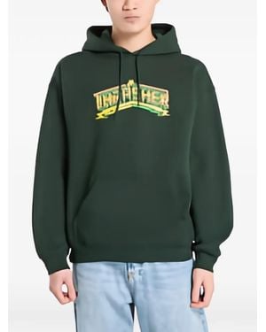 Thrasher Luchadora Logo-Print Hoodie - Green