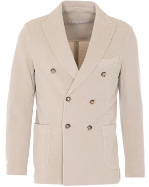 Circolo 1901 Double-Breasted Button Jacket - White