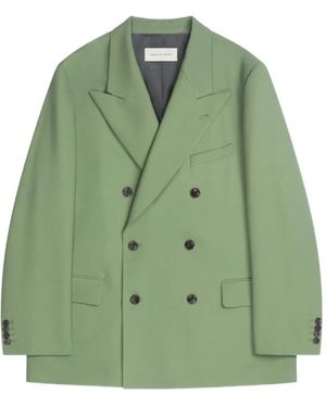 Dries Van Noten Oversized Wool Blazer - Green