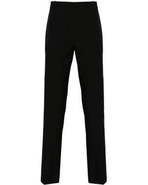 McQueen Pressed-Crease Tailored Trousers - Black