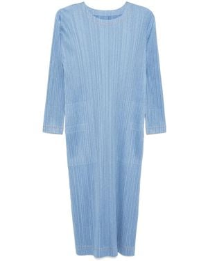 Pleats Please Issey Miyake Pleated Dress - Blue