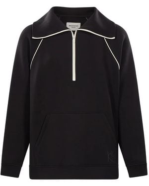 Weekend by Maxmara Pull À Finitions Passepoilées Et Col Zippé - Black