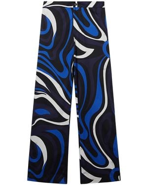 PUCCI Broek Met Marmo-Print - Blauw