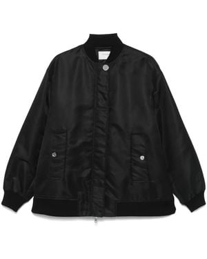 Sportmax Button-Up Bomber Jacket - Black