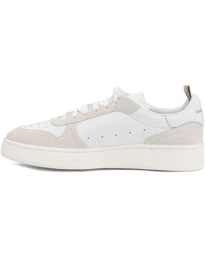 Officine Creative Perforated Suede Leather Trainers - White