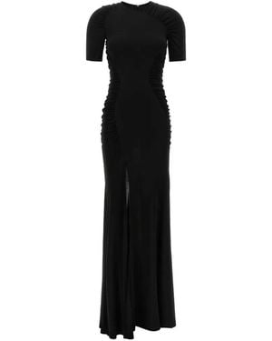 Victoria Beckham Curling Ruched-Detail Maxi Dress - Black