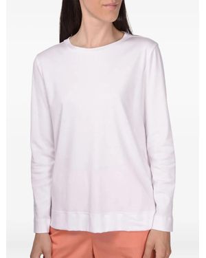 Gran Sasso Long-Sleeve Cotton Top - White