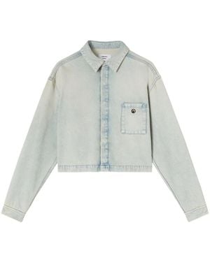 Ambush Logo-Appliqué Denim Jacket - Blue