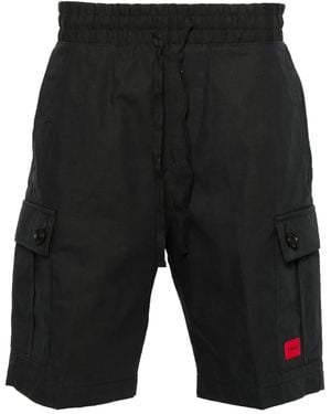 HUGO Bermudas cargo con parche del logo - Negro