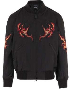 Y-3 Embroidered Zip-Up Jacket - Black