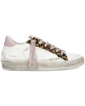 Crime London Baskets Sk8 Deluxe En Cuir - White