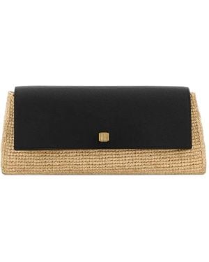 KHAITE Audrey Raffia Clutch Bag - Black