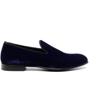 D4.0 Fodera Slip-On Velvet Loafers - Blue