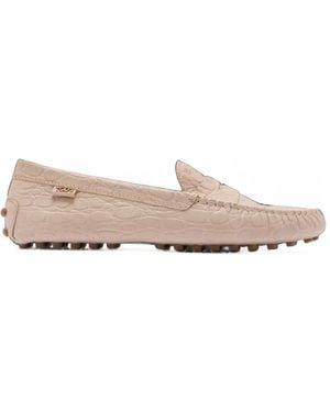 Tod's Gommino Croc-Effect Loafers - Pink