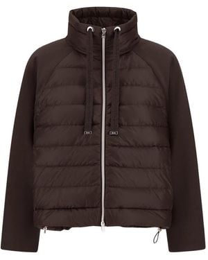 Herno Resort Quilted Drawstring-Collar Jacket - Brown