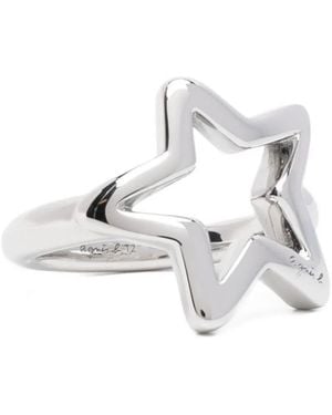 agnès b. Rock Star Ring - White