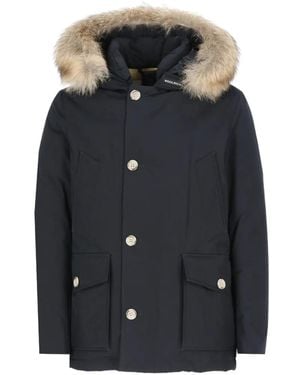 Woolrich Hooded Parka Coat - Blue