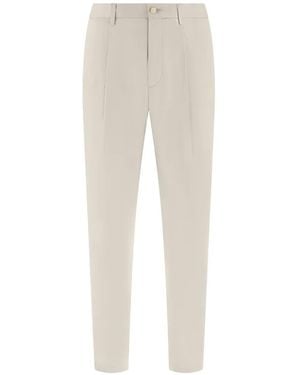 BOGGI Darted drawstring-waist trousers - Weiß