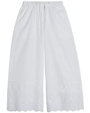 Simone Rocha Cropped Trim Pants - White
