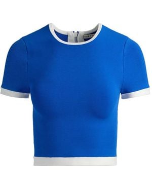 Alice + Olivia Ciara Cropped Jumper - Blue