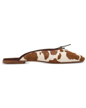 SOPHIQUE Poesia Cow-Print Mules - White