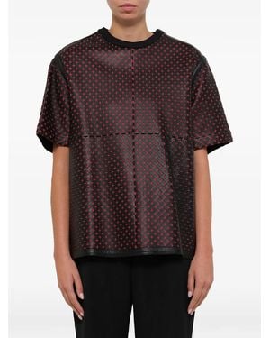 Givenchy Perforated Leather Top - Black