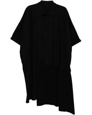 Y's Yohji Yamamoto Crepe De Chine Long Dress - Black