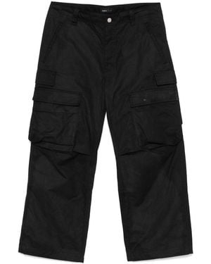 Purple Brand Wide-Leg Cargo Trousers - Black